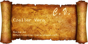 Czeller Vera névjegykártya
